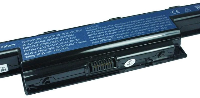 Alt view image 2 of 5 - Laptop Battery for Acer Aspire 4741G 4743G 4752G 4738G 5750G E1-471G E1-571G, 11.1V 4400mAh 48Wh, Replaces AP11B3K AP11B8K, 1-Year Warranty