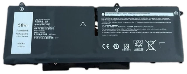 Main image of Battery for Dell Latitude 14-7430 15-7530 Series 07KRV H4PVC, 11.4V 54Wh, High Capacity, 1-Year Warranty