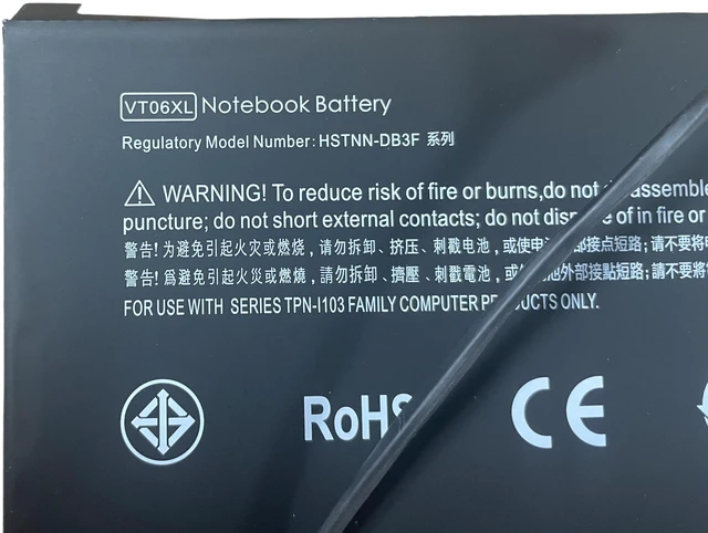 Alt view image 3 of 3 - Laptop Battery for HP HSTNN-IB3F VT06XL 657240-151, 11.1V 4400mAh/48Wh, Compatible with HP ProBook 450 G1 470 G1 650 G1 670 G1 Series, 1-Year Warranty