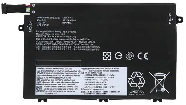 Main image of Laptop Battery for Lenovo ThinkPad E480 E485 E580 E585 E490 E495 L17L3P51 11.4V 48Wh 4200mAh High Capacity, Fast Shipping, 12-Month Warranty