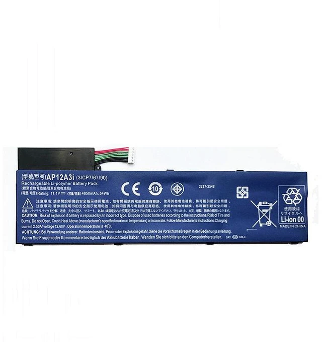 Main image of Laptop Battery for Acer Aspire M5-581G M3-481G M5-481TG, 11.1V 3560mAh AP12A3I, AP12A3L, AP12A3N, High Capacity 6-Cell Li-ion, 1-Year Warranty