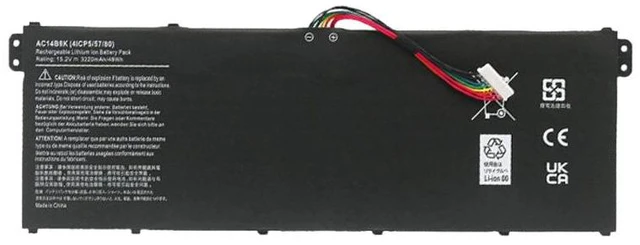 Main image of Laptop Battery for Acer ES1-531 B115 R3-131T V3-371 AC14B8K, 11.4V 3220mAh 36Wh, High Capacity, Fast Shipping, 12-Month Warranty