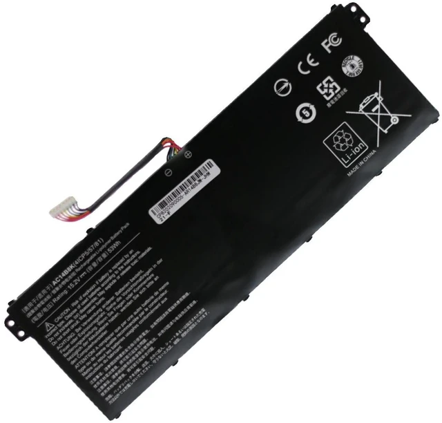 Alt view image 5 of 5 - Laptop Battery for Acer ES1-531 B115 R3-131T V3-371 AC14B8K, 11.4V 3220mAh 36Wh, High Capacity, Fast Shipping, 12-Month Warranty