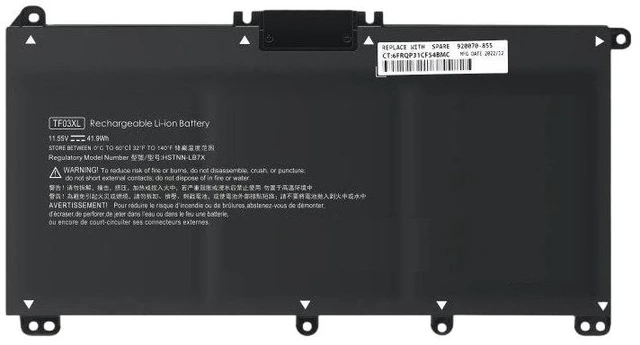 Main image of Laptop Battery for HP TF03XL TPN-C131 Q188 Q189 Q191 14-bf048TX 11.55V 41.7Wh Li-ion