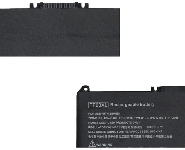 Alt view image 4 of 5 - Laptop Battery for HP TF03XL TPN-C131 Q188 Q189 Q191 14-bf048TX 11.55V 41.7Wh Li-ion