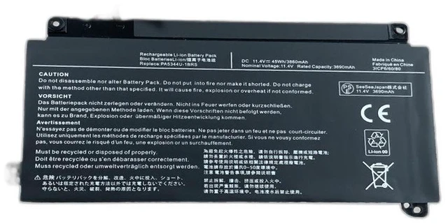 Main image of Battery for Toshiba Dynabook PA5344U-1BRS PA5344U, 11.1V 4400mAh, Compatible with Satellite Pro C50-A C55-A C55Dt-A Series, 1-Year Warranty