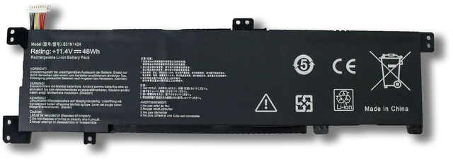 Alt view image 2 of 3 - Laptop Battery for ASUS B31N1424, K401LB5010, A400U, A401L 11.4V 48Wh, Compatible with K401, A401 Series, 1-Year Warranty