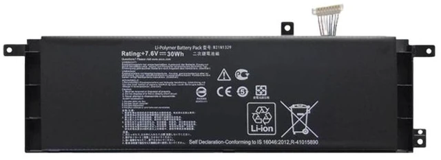 Main image of Laptop Battery for ASUS X453 X403M X553MA X503M B21N1329 11.1V 2600mAh/28.86Wh, High Capacity, 1-Year Warranty