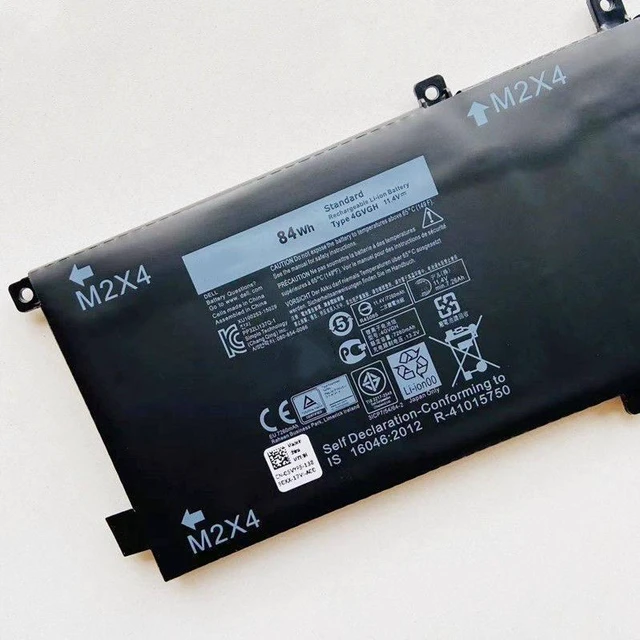 Alt view image 3 of 5 - Battery for Dell Precision 5510 XPS 15 9550, 11.4V 97Wh RRCGW 4GVGH, 6-Cell Li-ion, 1-Year Warranty