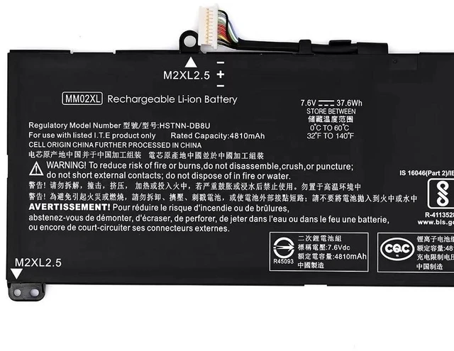 Alt view image 2 of 5 - Laptop Battery for HP Pavilion 13-an0001TU an1017TU TPN-Q214 MM02XL 11.55V 43Wh Li-ion, Compatible with HSTNN-LB9P, HSTNN-IB9P, 922692-421, 922692-001, 1-Year Warranty