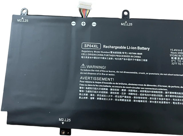 Alt view image 2 of 3 - Battery for HP Spectre x360 13 HSTNN-IB8R TPN-Q185 SP04XL 11.55V 60Wh, Compatible with HSTNN-LB8R, HSTNN-DB8R, TPN-Q185, SP04XL, SP04XL001, 2-Year Warranty