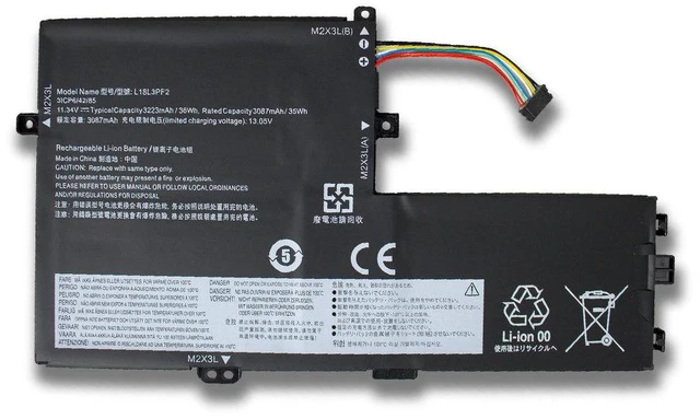 Alt view image 2 of 3 - Laptop Battery for Lenovo C340-15 L18M3PF6 L18L3PF2 L18M3PF7, 11.4V 42Wh, Compatible with C340-15IWL C340-15IIL Models, 12-Month Warranty