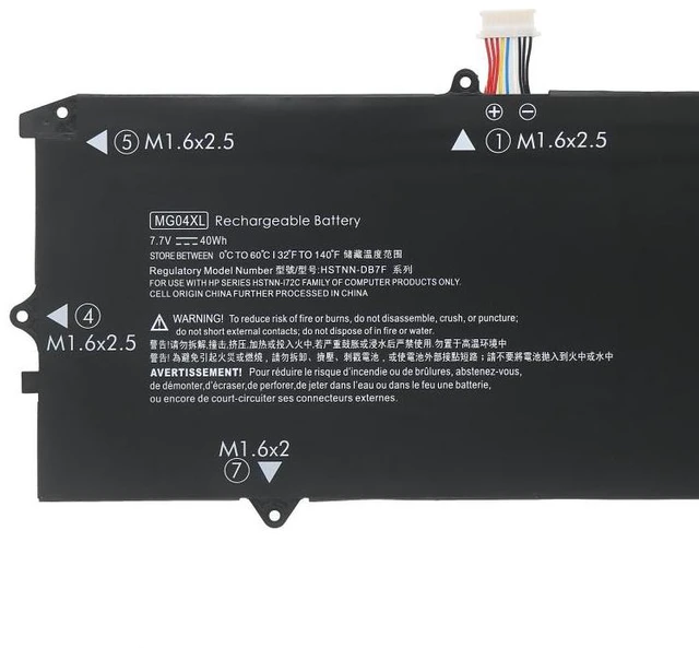 Alt view image 2 of 5 - New Battery for HP Elite x2 1012 G1 MG04XL HSTNN-DB7F 7.7V 47Wh Li-ion Laptop Battery (2-Year Warranty)