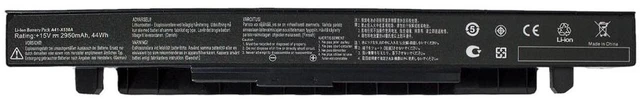 Main image of Laptop Battery for ASUS Y581C Y481C A41-X550A K550J X450V/C X550C Series 15V 44Wh 2950mAh Compatible with A41-X550A, A41N5500, A41-K550, 12-Month Warranty