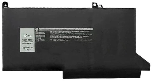 Main image of Battery for Dell Latitude 7280 7290 7390 7480 P28S P73G DJ1J0 11.4V 60Wh 4-Cell Li-ion, Compatible with 0P28S 0P73G 0DJ1J0, 1-Year Warranty