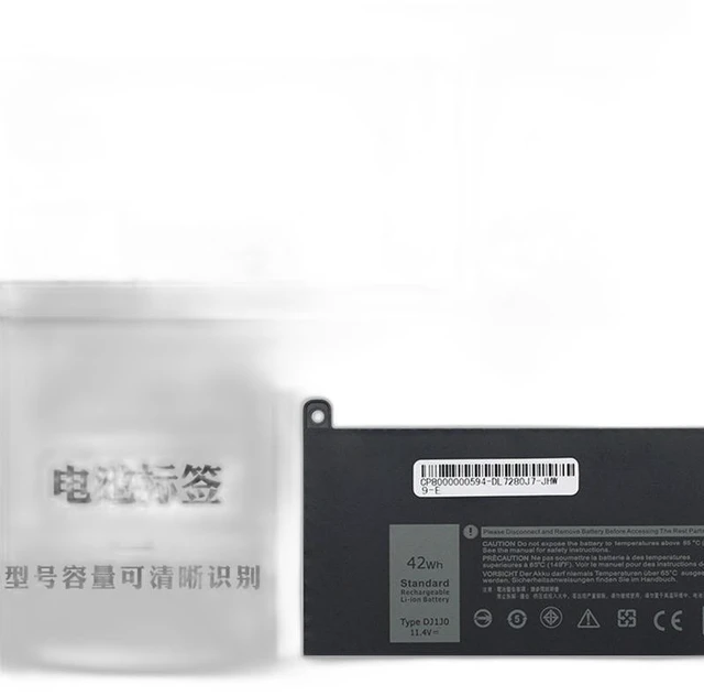 Alt view image 2 of 5 - Battery for Dell Latitude 7280 7290 7390 7480 P28S P73G DJ1J0 11.4V 60Wh 4-Cell Li-ion, Compatible with 0P28S 0P73G 0DJ1J0, 1-Year Warranty