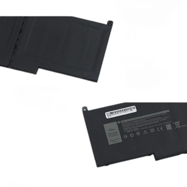 Alt view image 3 of 5 - Battery for Dell Latitude 7280 7290 7390 7480 P28S P73G DJ1J0 11.4V 60Wh 4-Cell Li-ion, Compatible with 0P28S 0P73G 0DJ1J0, 1-Year Warranty