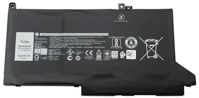 Alt view image 5 of 5 - Battery for Dell Latitude 7280 7290 7390 7480 P28S P73G DJ1J0 11.4V 60Wh 4-Cell Li-ion, Compatible with 0P28S 0P73G 0DJ1J0, 1-Year Warranty