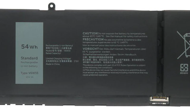 Alt view image 2 of 5 - Battery for Dell Vostro 15 5310 5320 5510 5515 5620 Series 54Wh 15.2V 3570mAh Li-ion (Compatible with G91J0 V6W33 0G91J0 0V6W33) 2-Year Warranty