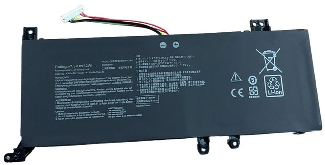 Alt view image 2 of 3 - Laptop Battery for ASUS V4000F/D V4200J/E X509F X412F B21N1818 11.55V 42Wh 3-Cell Li-ion, Compatible with A41N1818, A41N1821, 0B200-03050000, 1-Year Warranty
