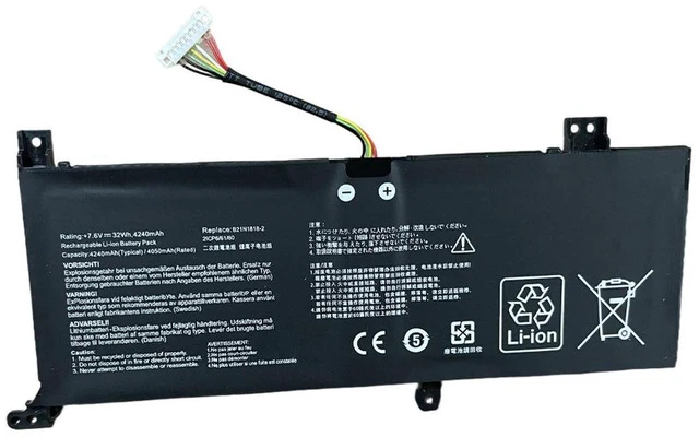 Alt view image 3 of 3 - Laptop Battery for ASUS V4000F/D V4200J/E X509F X412F B21N1818 11.55V 42Wh 3-Cell Li-ion, Compatible with A41N1818, A41N1821, 0B200-03050000, 1-Year Warranty