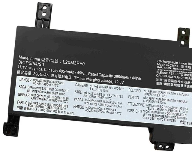 Alt view image 3 of 3 - Battery for Lenovo IdeaPad V14 V15 G2-ITL/ALC, L20M3PF0 L20C3PF0, 11.55V 38Wh, High Capacity, 1-Year Warranty
