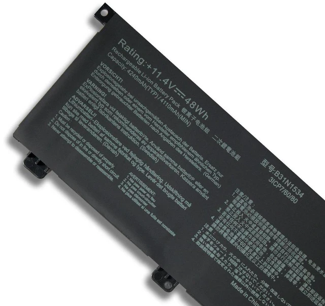 Alt view image 3 of 3 - Laptop Battery for ASUS U5000U UX510 UX510UX UX510UW V510U V510UX B31N1534 11.4V 57Wh, High Capacity, 1-Year Warranty