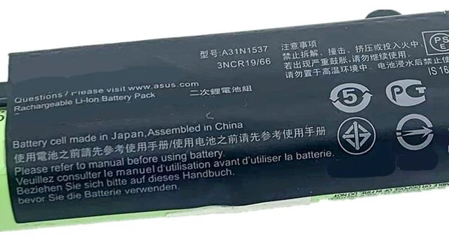 Alt view image 3 of 3 - Battery for ASUS F441U A441U R414U X441UA X441SC A31N1537 11.4V 38Wh 2-Cell Li-ion, High Capacity, 12-Month Warranty
