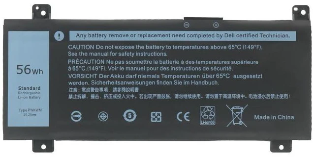 Alt view image 2 of 5 - Laptop Battery for Dell Inspiron 14 7466 7467 7567 Gaming P78G PWKWM 11.4V 74Wh High Capacity, Fast Shipping, 12-Month Warranty