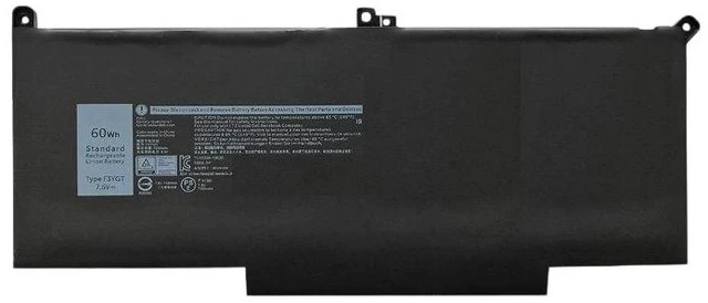 Main image of Battery for Dell Latitude E7000 7280 E7380 E7480 DJ1J0 F3YGT 11.4V 60Wh 4-Cell Li-ion High Capacity, Fast Shipping, 12-Month Warranty