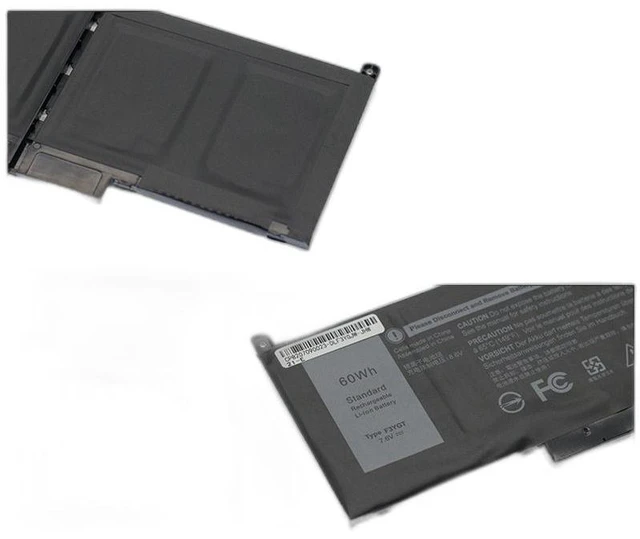 Alt view image 3 of 5 - Battery for Dell Latitude E7000 7280 E7380 E7480 DJ1J0 F3YGT 11.4V 60Wh 4-Cell Li-ion High Capacity, Fast Shipping, 12-Month Warranty