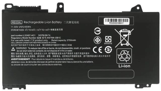 Alt view image 5 of 5 - RE03XL 45Wh Replacement Battery for HP ProBook 430/440/445/450 G6/G7 & ZHAN 66 Pro 13/14/15 G2/G3 Series 11.55V Liion Laptop Battery (2Year Warranty)