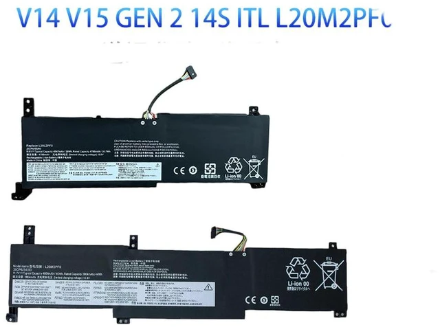 Main image of Laptop Battery for Lenovo V14 V15 Gen 2 14S ITL, 11.55V 45Wh L20M2PF0 L20L3PF0, High Capacity 5200mAh, 12-Month Warranty