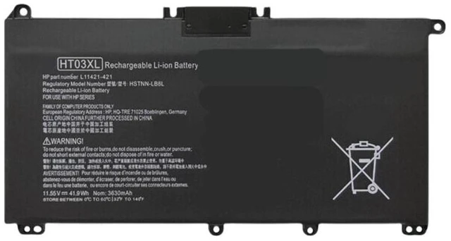 Main image of Battery for HP 240 245 246 250 255 256 340 348 G7 340 G5 Series HT03XL, 11.55V 41Wh 3660mAh, High Capacity, 12-Month Warranty