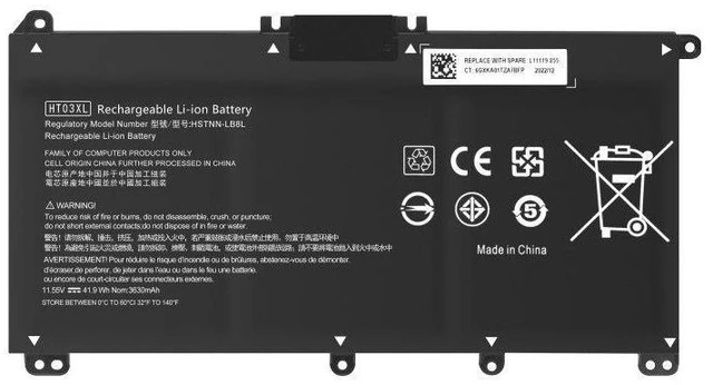 Alt view image 5 of 5 - Battery for HP 240 245 246 250 255 256 340 348 G7 340 G5 Series HT03XL, 11.55V 41Wh 3660mAh, High Capacity, 12-Month Warranty
