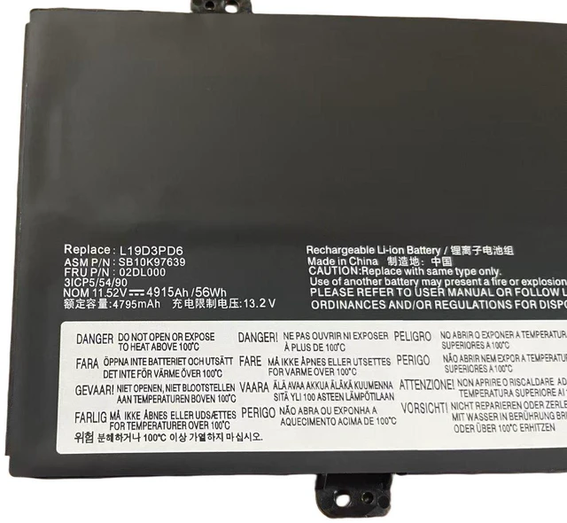 Alt view image 2 of 3 - Battery for Lenovo Flex 5-14 L19M3PD6 L19D3PD6 L19L3PD6 L19C3PD6 11.55V 52.5Wh, Compatible with 5-14ARE05 5-14ALC05 5-14ITL05 Series, 1-Year Warranty