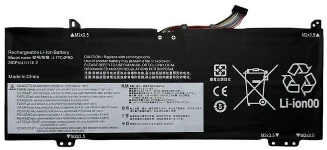 Main image of Battery for Lenovo YOGA 530-14IKB 530s-14IKB 15IKB L17C4PB0 M4PB0 11.4V 48Wh 4200mAh High Capacity, Fast Shipping, 12-Month Warranty