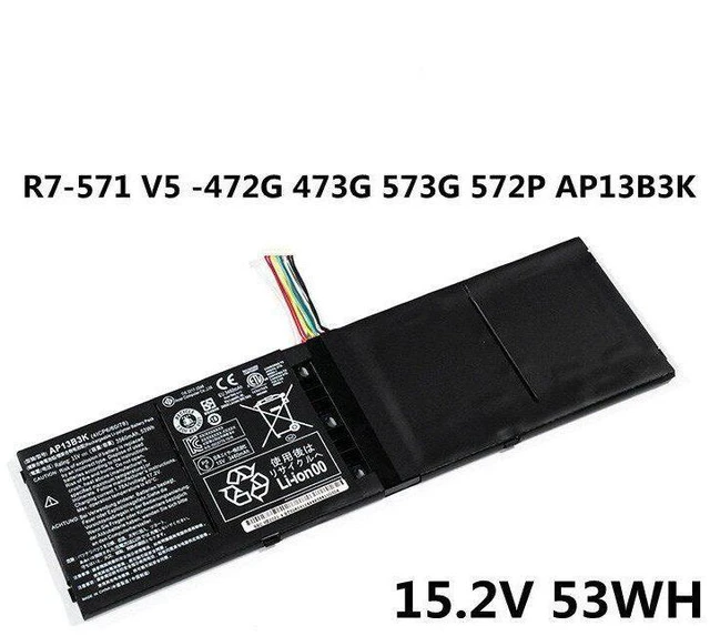 Main image of Battery for Acer Aspire R7-571 V5-472G V5-473G V5-573G V5-572P 11.4V 3220mAh AP13B3K High Capacity, 12-Month Warranty
