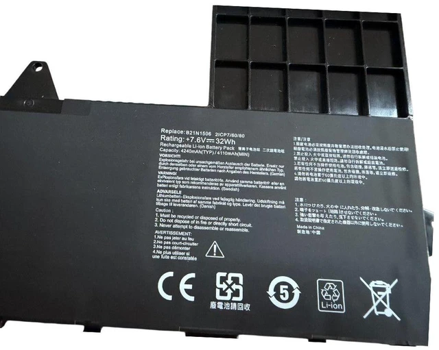 Alt view image 3 of 3 - Laptop Battery for ASUS E502M E502S E502N E502NA E502NY B21N1506 7.6V 38Wh 5000mAh High Capacity, 2-Year Warranty
