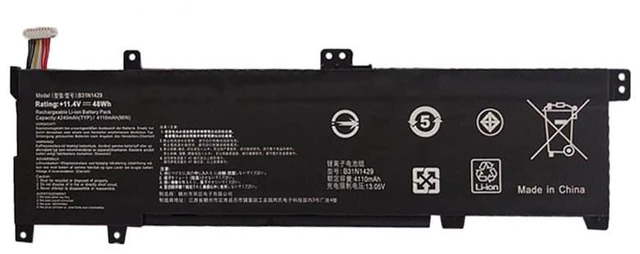 Alt view image 2 of 3 - Laptop Battery for ASUS V505L A501LB5200 K501L B31N1429 11.4V 48Wh 4200mAh, Compatible with V505 Series, A501 Series, K501 Series, 2-Year Warranty