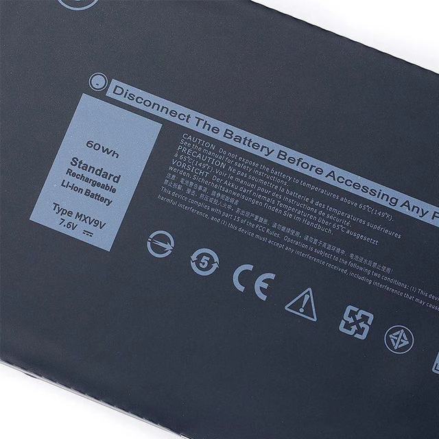 Alt view image 2 of 5 - New Laptop Battery for Dell Latitude 13 5300 7300 7400 5310 Series 11.4V 53Wh MXV9V, Compatible with 0MXV9V, 451-BCYP, 451-BCYN, 451-BCYQ, 1 Year Warranty