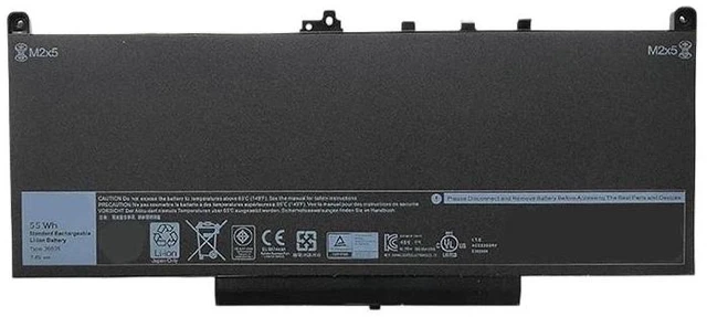 Main image of New 55Wh Laptop Battery for DELL Latitude E7270 E7470, J60J5, 7.6V 55Wh, Replaces 0J60J5, 1J60J5, 451-BBHF, 451-BBHH, 1-Year Warranty