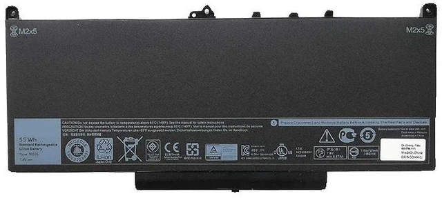 Alt view image 5 of 5 - New 55Wh Laptop Battery for DELL Latitude E7270 E7470, J60J5, 7.6V 55Wh, Replaces 0J60J5, 1J60J5, 451-BBHF, 451-BBHH, 1-Year Warranty