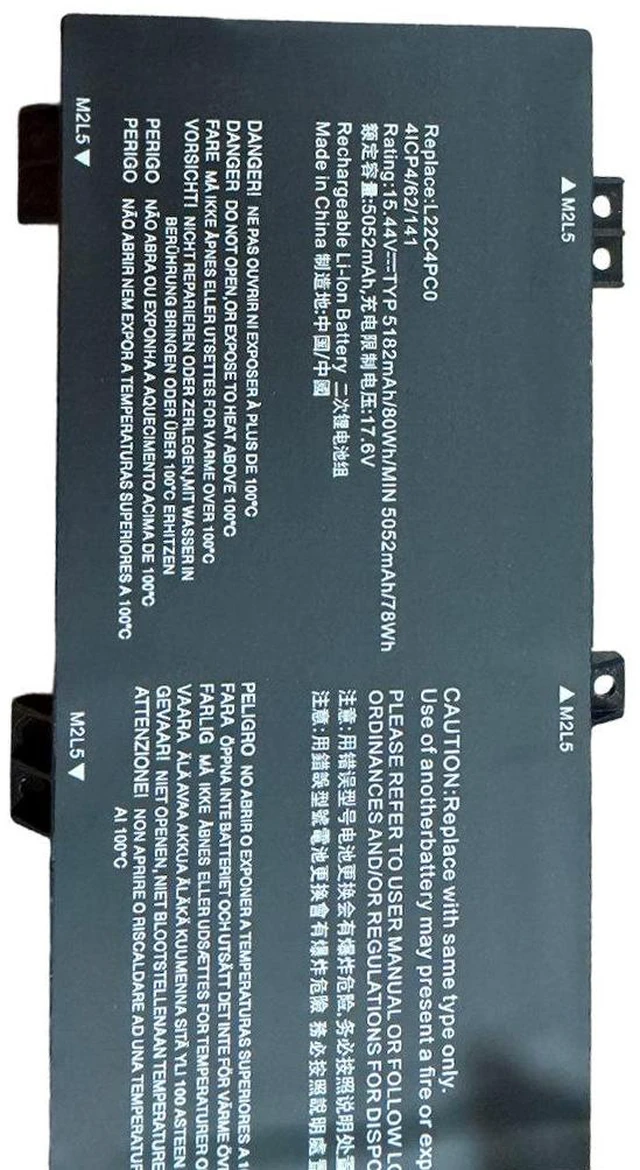 Alt view image 3 of 3 - New Laptop Battery for Lenovo Legion L22C4PC0 L22M4PC0 L22D4PC0 L22X4PC0, 15.4V 4500mAh 69Wh, Replacement for Legion 5 15ACH6H 15ARH6 15IMH6, 2-Year Warranty