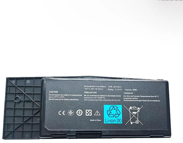 Main image of Laptop Battery for Dell Alienware M17X R3 R4, Type BTYVOY1, 11.1V 7800mAh, High Capacity, 1-Year Warranty