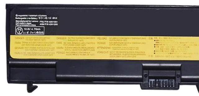 Alt view image 2 of 5 - New 10.8V 4400mAh 6-Cell Li-ion Battery for Lenovo ThinkPad T410 T420 T510 T520 W510 W520 L420 L421 SL410 SL510 Replaces 42T4791 42T4751 42T4235 Grade A Cells 12-Month Warranty