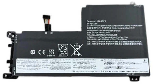 Main image of Battery for Lenovo L19L4PF1 L19C3PF5, Compatible with Xiaoxin Air-15ARE 15IIL 2020 2021, 11.55V 45Wh, High Capacity, 1-Year Warranty