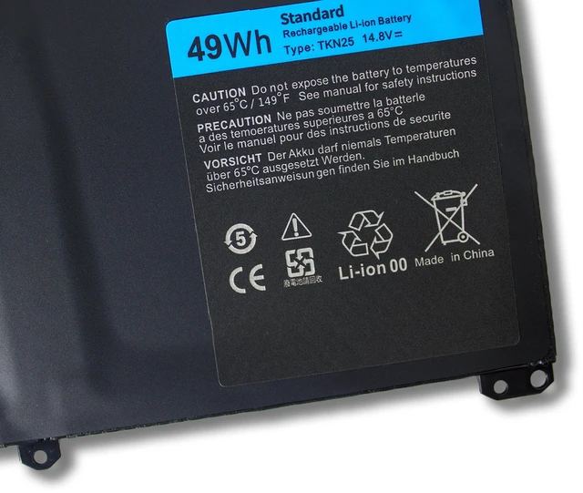 Alt view image 3 of 3 - Battery for Dell TKN25 0V0XTF 13z 5323 Vostro V3360 11.1V 5200mAh 57Wh, Compatible with Dell Inspiron 13z 5323, Vostro 3360, Latitude 3330, 6-Cell Li-ion