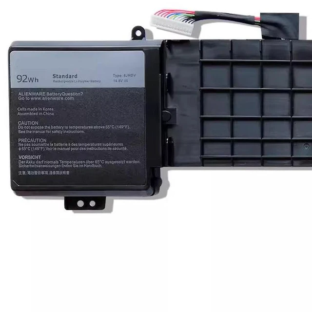 Alt view image 2 of 5 - New Battery for Dell Alienware 17 R2 R3 P43F 6JHDV 11.4V 92Wh, High Capacity, Fast Shipping, 1-Year Warranty