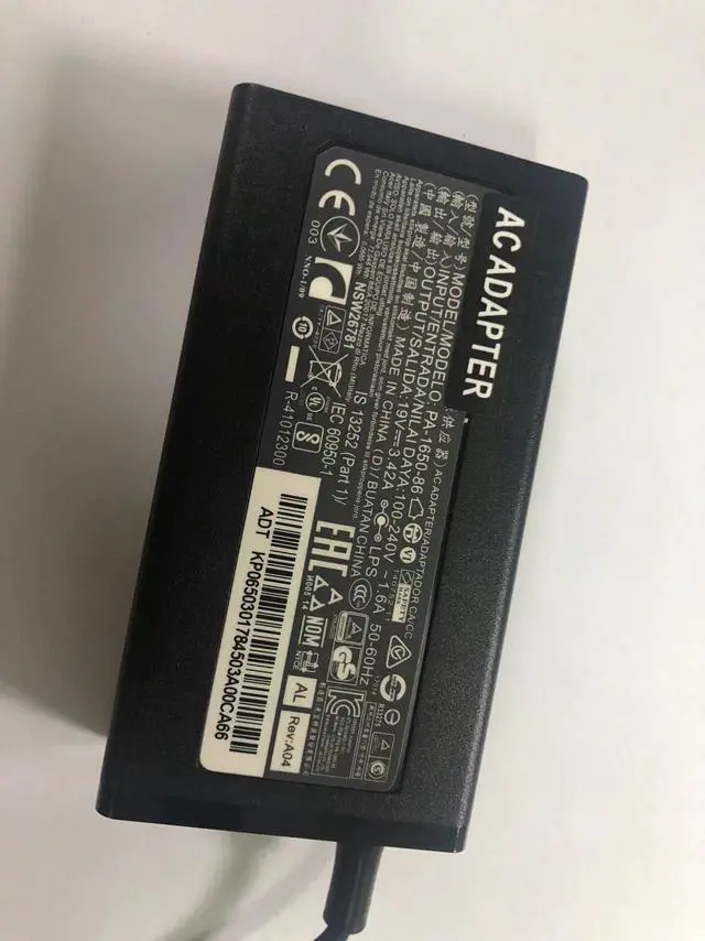 Main image of PA-1650-86   For  ACER   Aspire E5 E1 E15 E5-575 V5 N16Q2 N19C3 PA-1650-86 E5-576 N17C4 R3-471 Aspire 3 5 A315 R7 M5 ES1 1080  Laptop AC ADAPTER